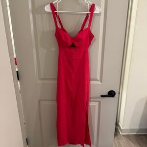 Forever 21 Red Cutout Open Back Dress